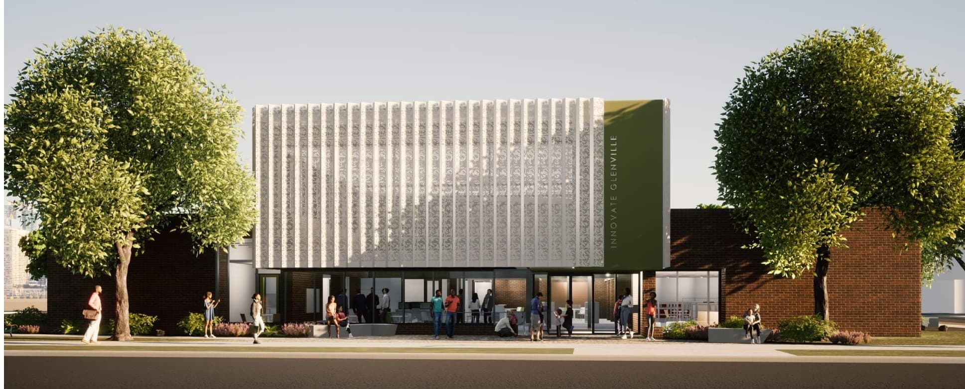 building of  Cleveland Public Library - Glenville Branch